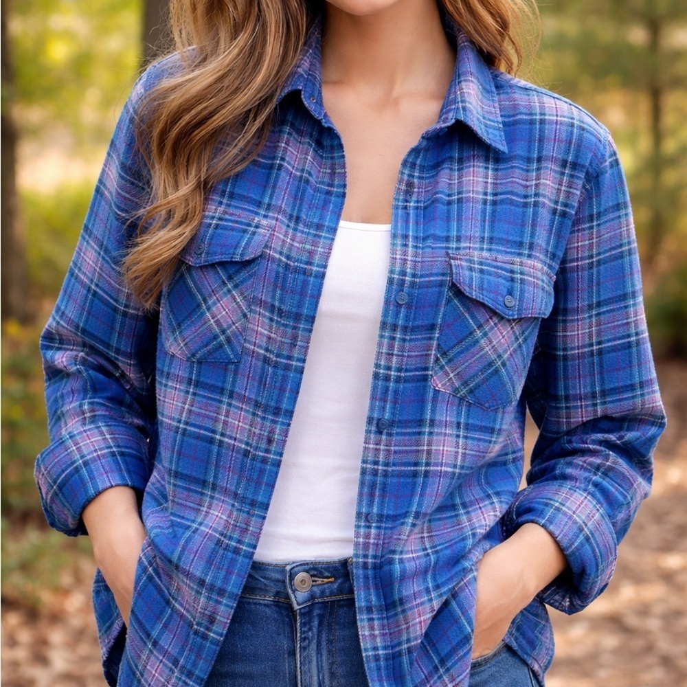 EUC VINTAGE LL BEAN WOMENS MEDIUM FLANNEL
